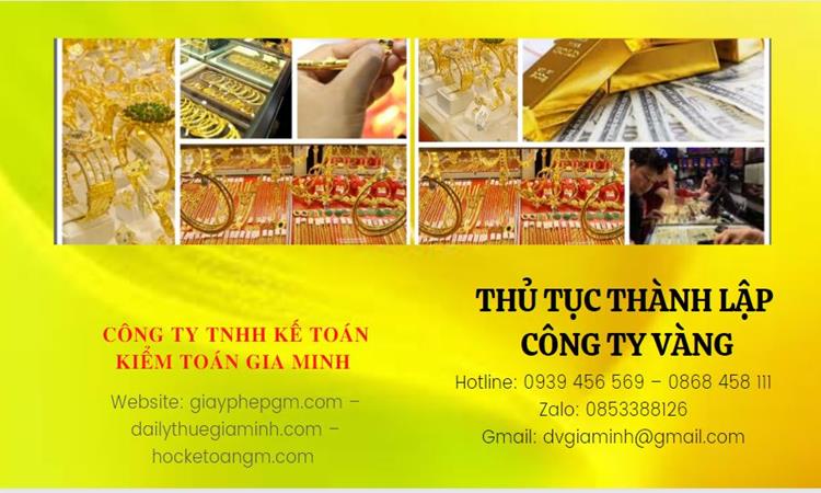 Thủ tục thành lập công ty vàng bạc Thành phố Hải Phòng 