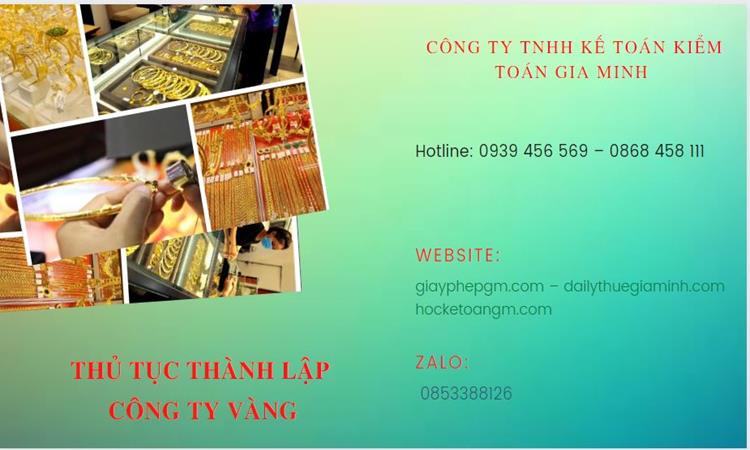Thủ tục thành lập công ty vàng bạc Thành Phố Thủ Đức 