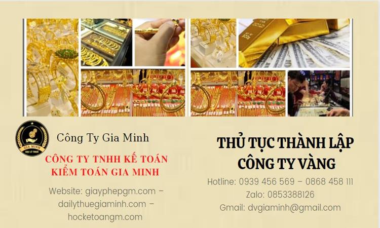 Thủ tục thành lập công ty vàng bạc Thị xã Mỹ Hào 