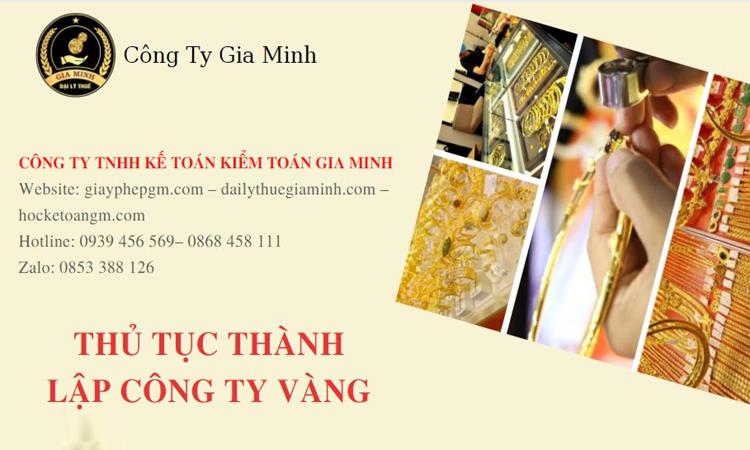 Thủ tục thành lập công ty vàng bạc Quận Hải Châu 