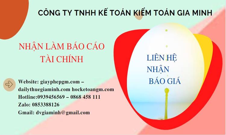 Nhận làm báo cáo tài chính giá rẻ tại bình định 5 Thuê dịch vụ báo cáo tài chính cuối năm tại Bình Định