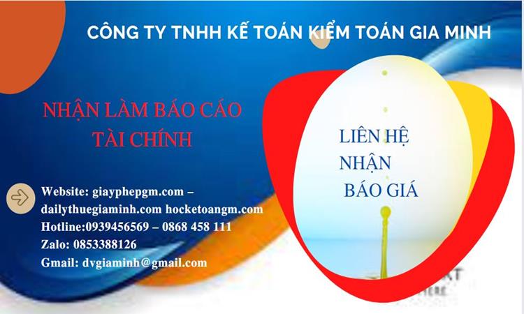 Thuê dịch vụ báo cáo tài chính cuối năm tại Huyện Sóc Sơn 