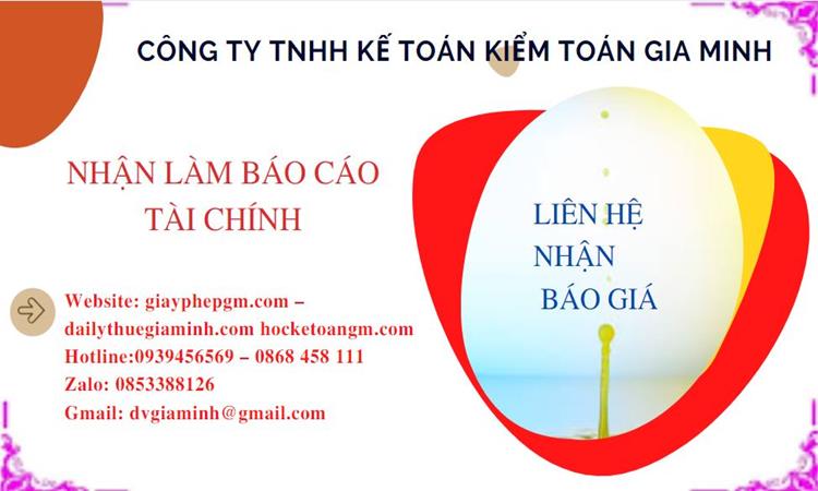 Thuê dịch vụ báo cáo tài chính cuối năm tại Huyện Thạch Thất 