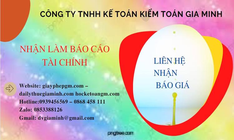 Thuê dịch vụ báo cáo tài chính cuối năm tại Huyện Thanh Oai 