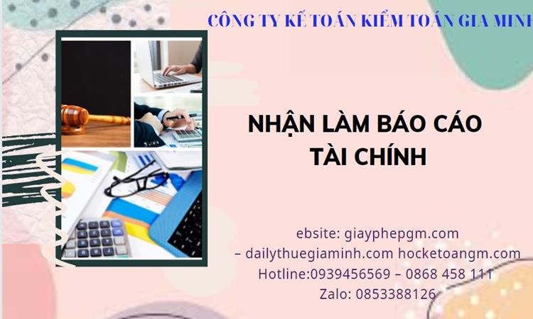  Thuê dịch vụ báo cáo tài chính tại Huyện Mê Linh 