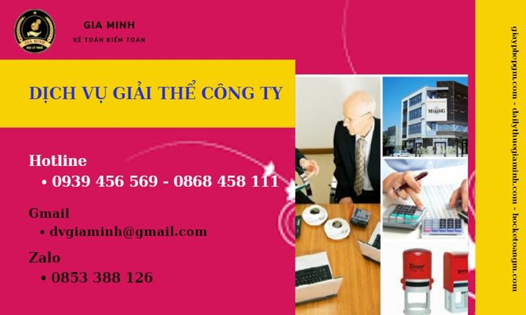 Tư vấn giải thể công ty tại Huyện Lý Nhân năm 2022