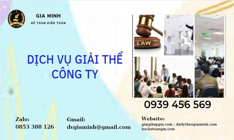 Tư vấn giải thể công ty tại Quận 6 năm 2022