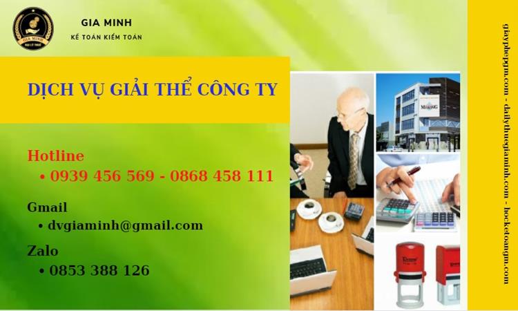 Tư vấn giải thể công ty tại Quận Bình Thủy năm 2022