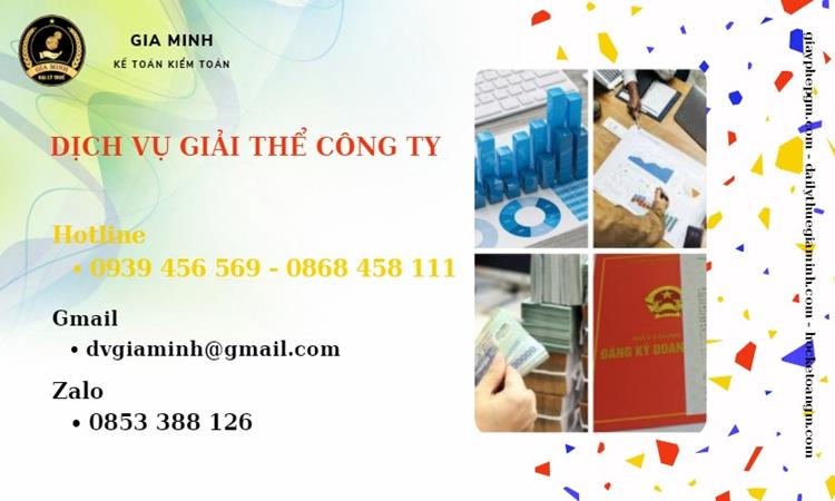 Tư vấn giải thể công ty tại Quận Thốt Nốt năm 2022