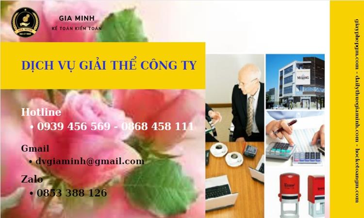 Tư vấn giải thể công ty tại Thành Phố Phủ Lý năm 2022