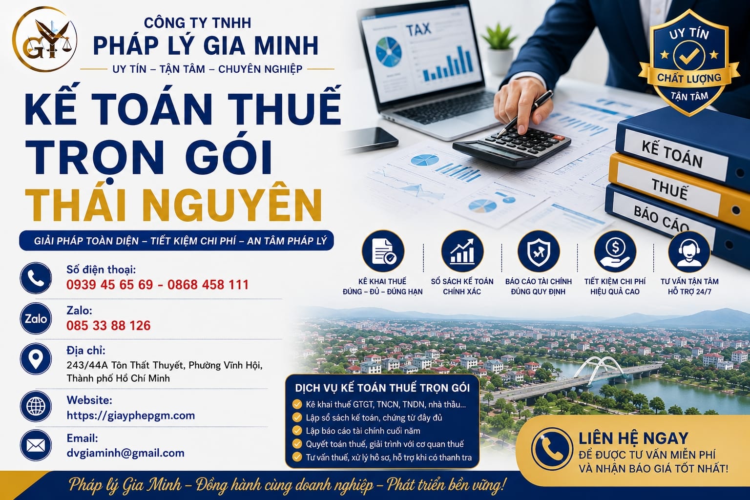 Kế toán thuế trọn gói Thái Nguyên