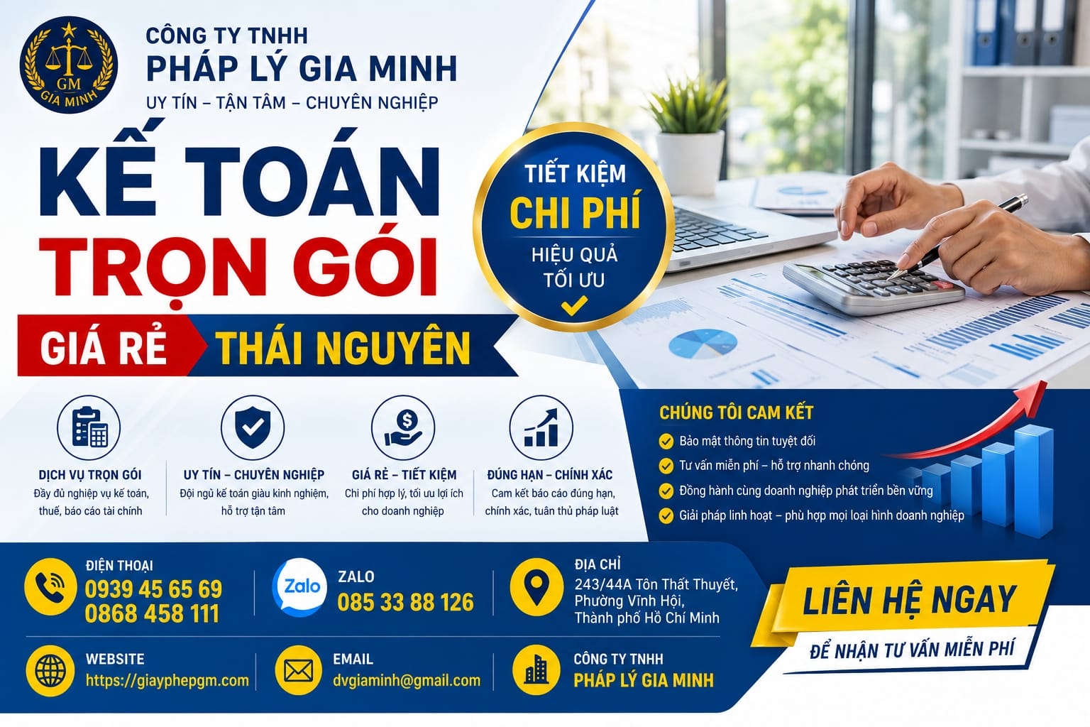 Kế toán trọn gói giá rẻ Thái Nguyên