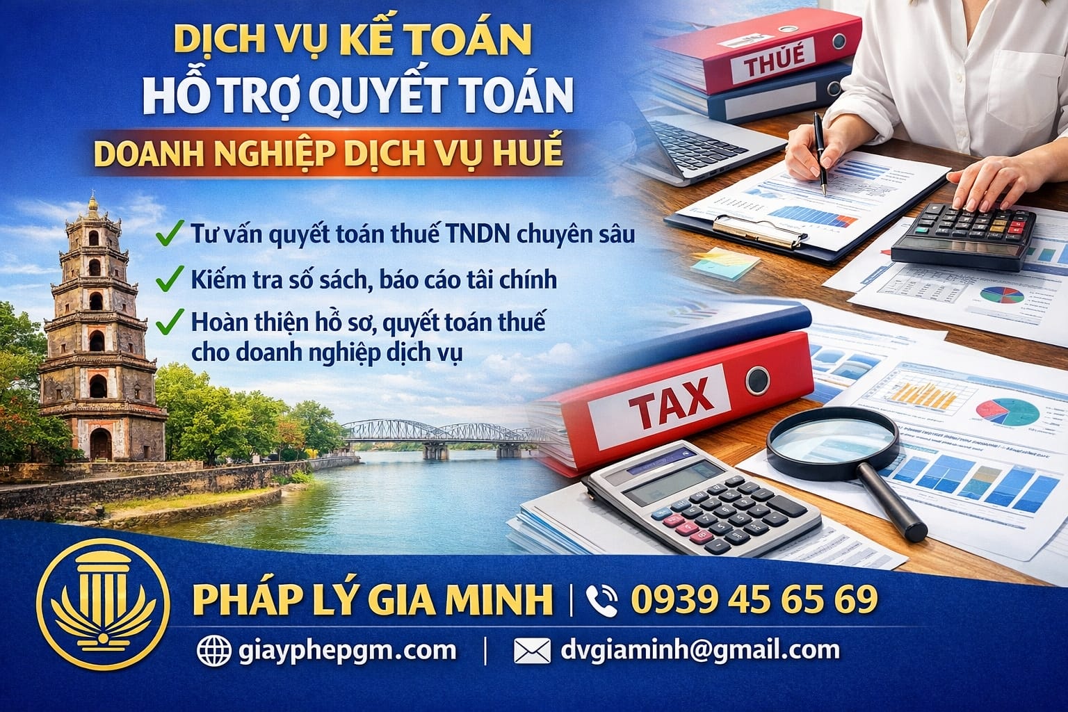 Kế toán trọn gói tại Huế nhanh gọn đúng luật