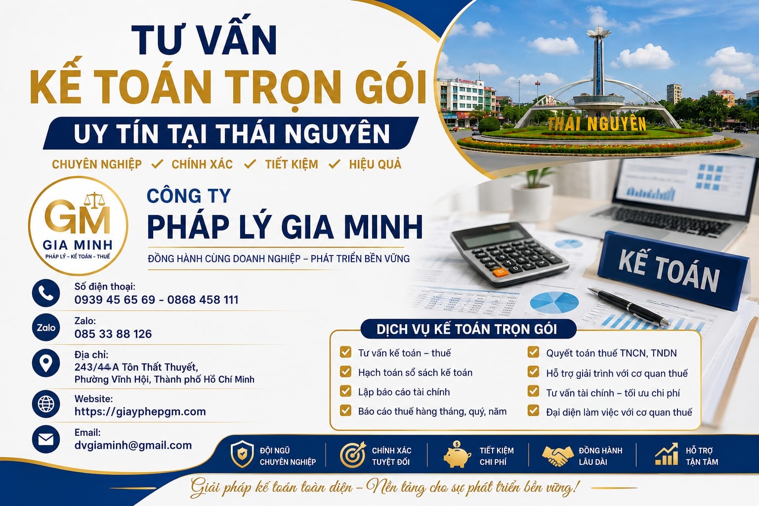 Tư vấn kế toán trọn gói Thái Nguyên