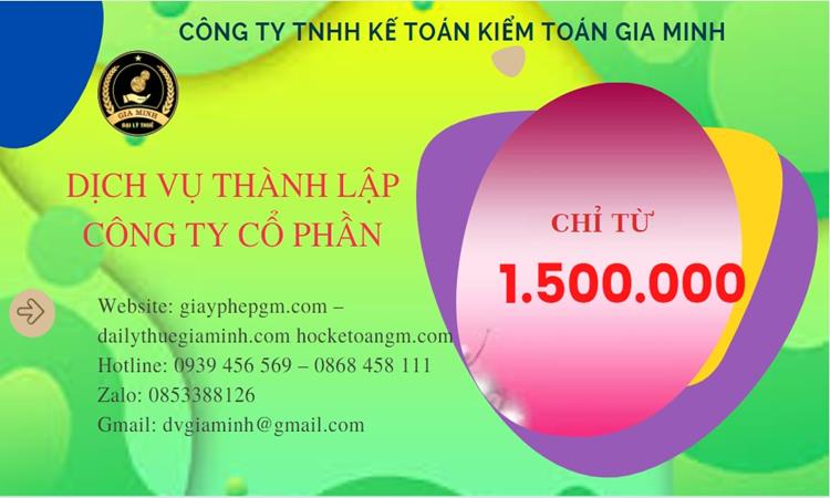 DỊCH VỤ THÀNH LẬP CÔNG TY CỔ PHẦN LÂM ĐỒNG 5 Chi phí thành lập doanh nghiệp Lâm Đồng