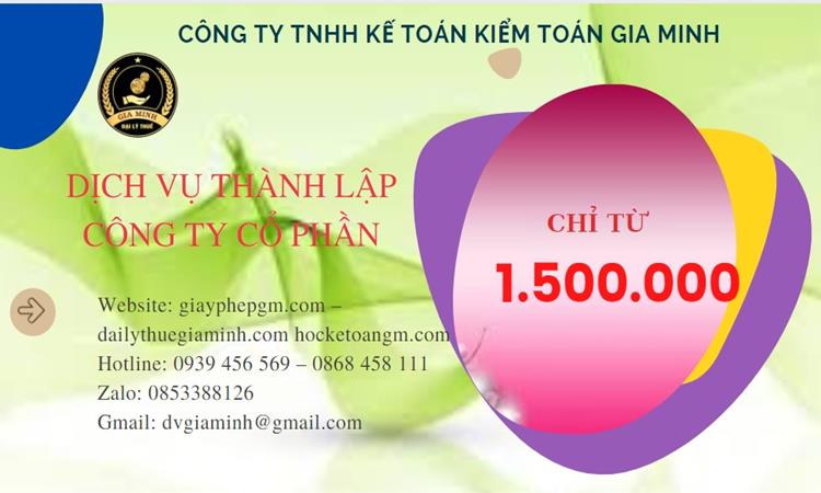 Chi phí thành lập doanh nghiệp Bình Định