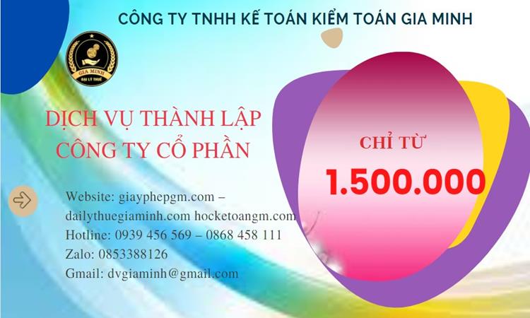 Chi phí thành lập doanh nghiệp Thành Phố Huế