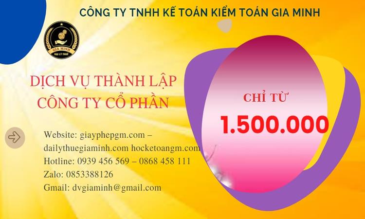 DỊCH VỤ THÀNH LẬP CÔNG TY CỔ PHẦN HẢI DƯƠNG 13 Chi phí thành lập doanh nghiệp Hải Dương