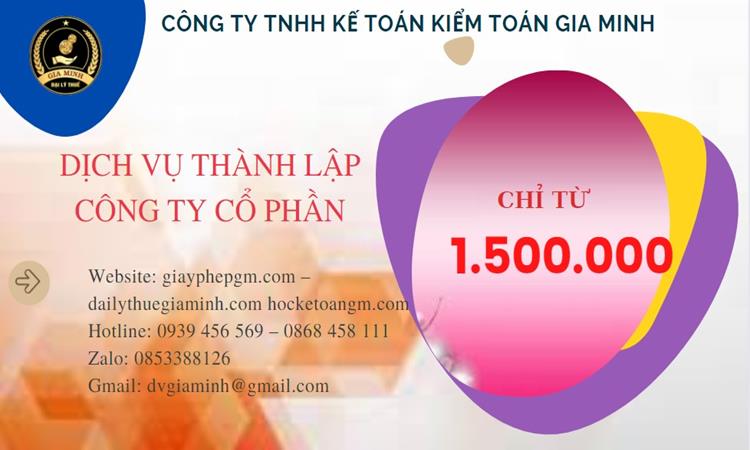 Chi phí thành lập doanh nghiệp Thái Nguyên