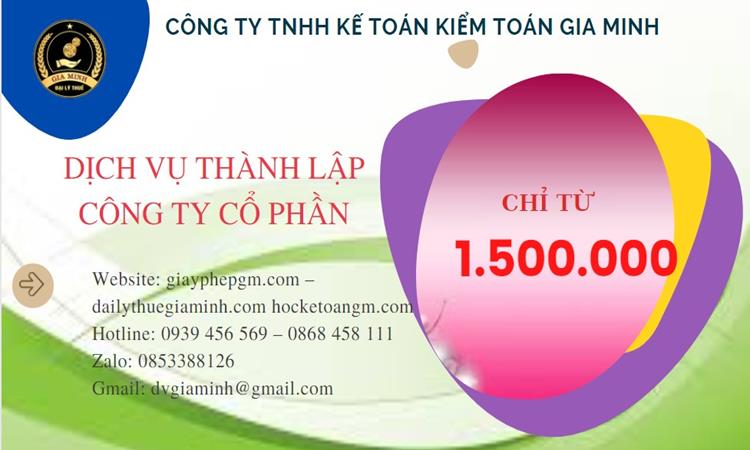 Chi phí thành lập doanh nghiệp Điện Biên