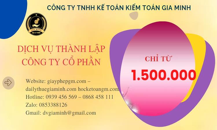 DỊCH VỤ THÀNH LẬP CÔNG TY CỔ PHẦN BÌNH DƯƠNG 5 Chi phí thành lập doanh nghiệp Bình Dương