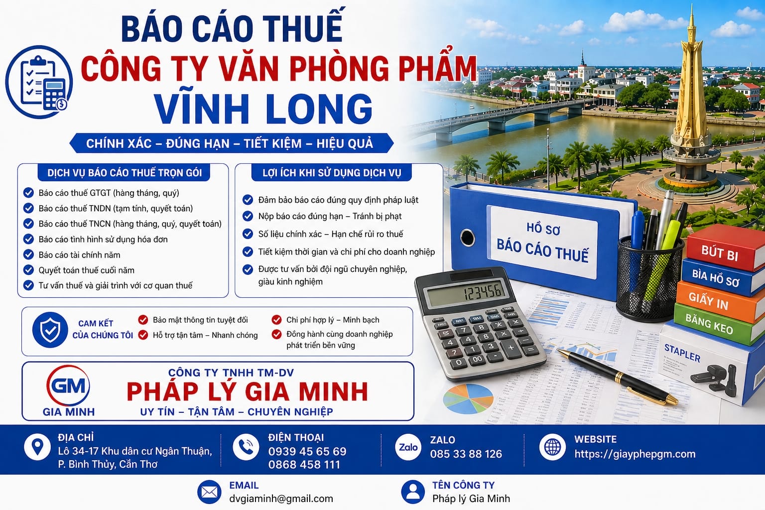 Báo cáo thuế công ty văn phòng phẩm Vĩnh Long