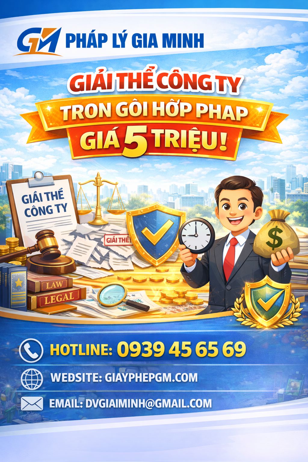 Chi phí giải thể doanh nghiệp trọn gói ở Bình Định