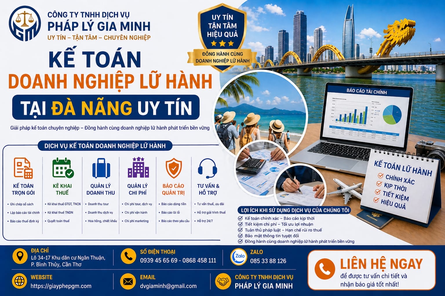 Dịch vụ kế toán cho công ty tour du lịch tại Đà Nẵng