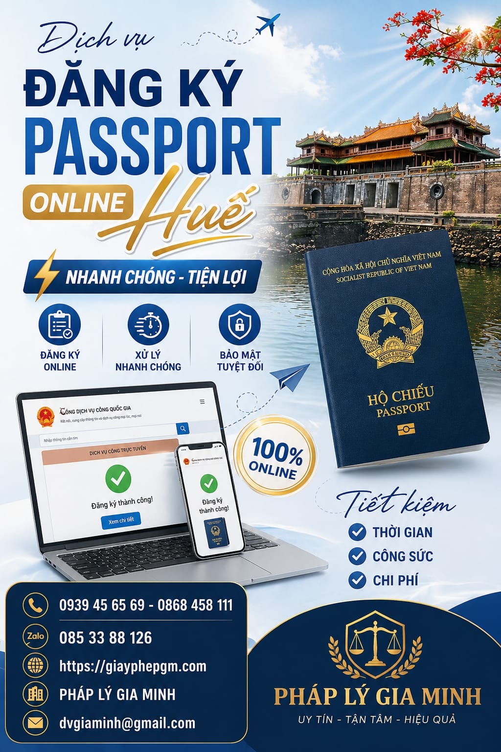 Dịch vụ làm hộ chiếu nhanh giá rẻ ở Huế