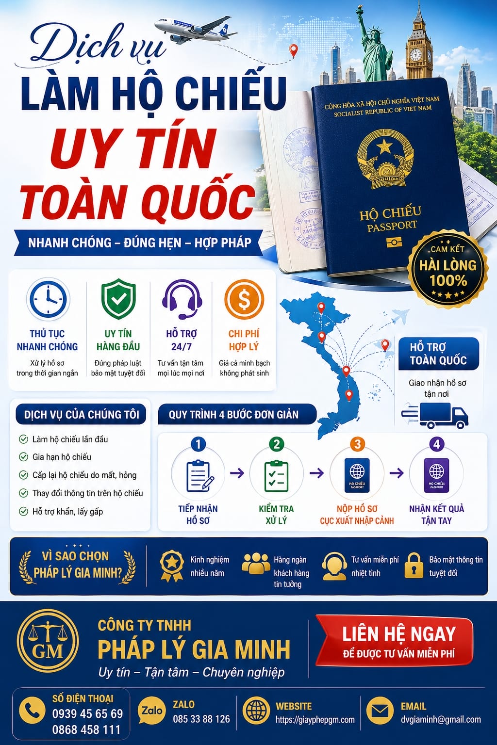 Dịch vụ làm hộ chiếu nhanh giá rẻ Thanh Hóa