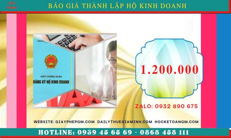 DỊCH VỤ ĐĂNG KÝ THÀNH LẬP HỘ KINH DOANH TẠI TPHCM 5 Chi phí thành lập hộ kinh doanh trọn gói tại TPHCM