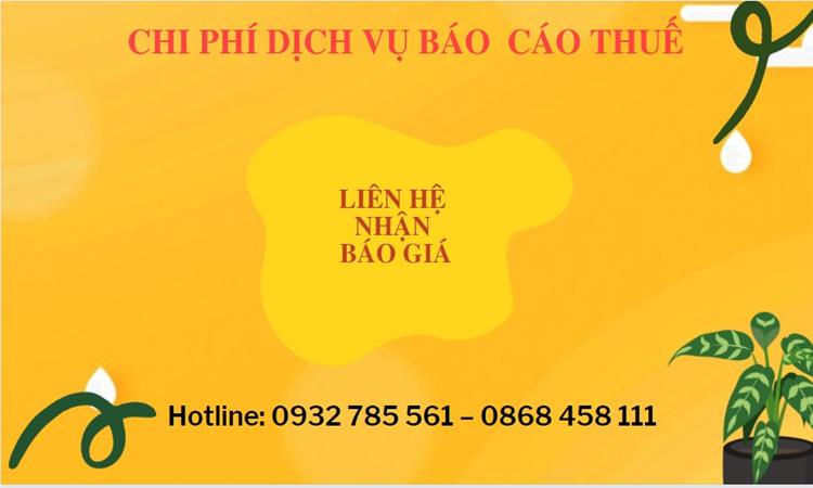 NHẬN LÀM BÁO CÁO THUẾ GIÁ RẺ TẠI PHÚ YÊN 5 Bảng giá làm báo cáo thuế giá rẻ tại Phú Yên