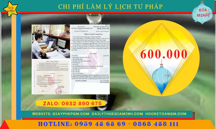 Chi phí lý lịch tư pháp số 2 Long An nhanh rẻ nhất