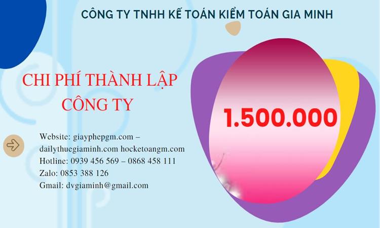 Bảng giá thành lập doanh nghiệp trọn gói tại Cà Mau