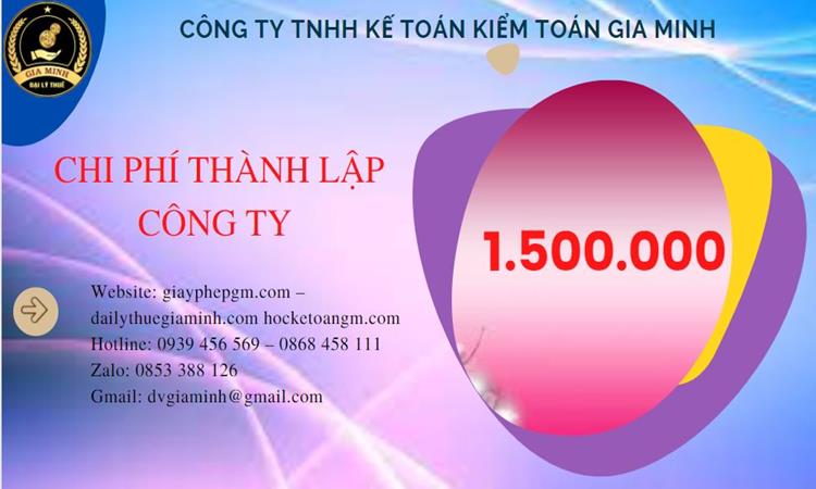 CÁCH THÀNH LẬP CÔNG TY TẠI PHÚ THỌ - TRỌN GÓI CHỈ 1.500.000 5 Bảng giá thành lập doanh nghiệp trọn gói tại Phú Thọ