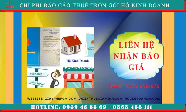 Chi phí báo cáo thuế hộ kinh doanh tại Sóc Trăng