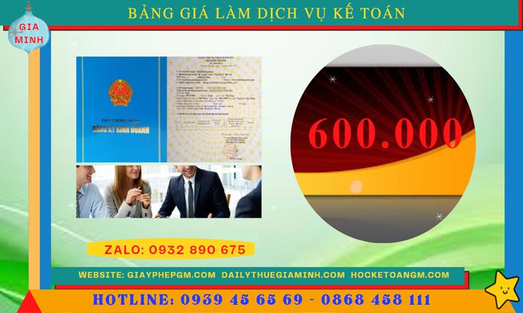 Chi phí dịch vụ kế toán văn phòng phẩm ở Bắc Giang