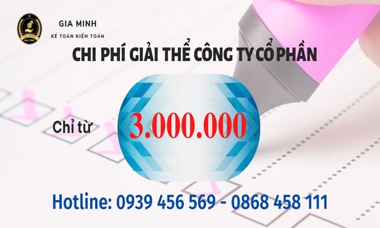 Chi phí giải thể công ty cổ phần tại Huế