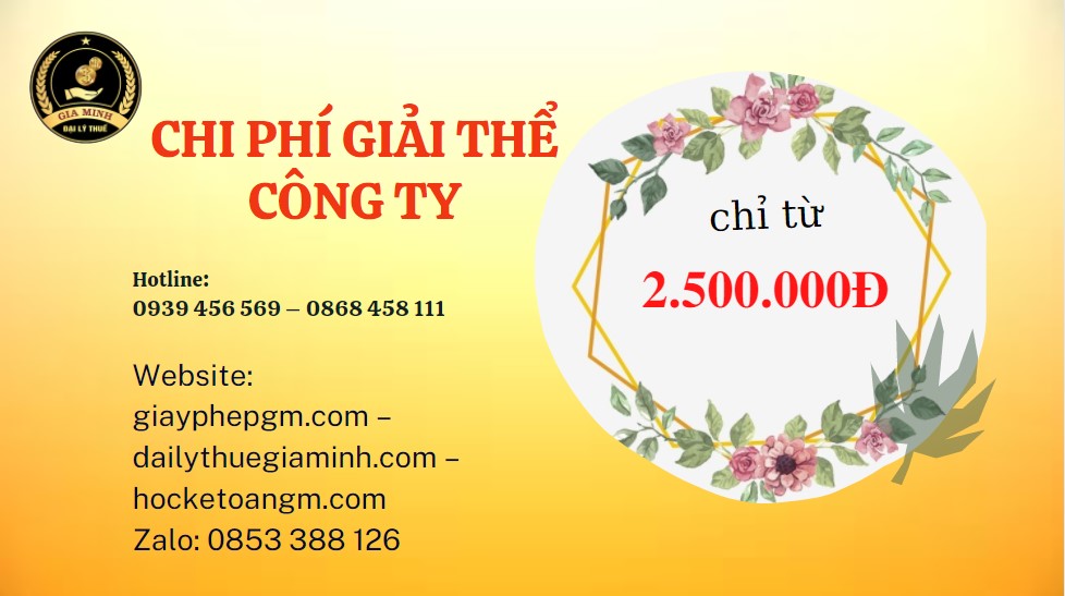 Chi phí giải thể công ty TNHH 2 thành viên trở lên tại Cần Thơ