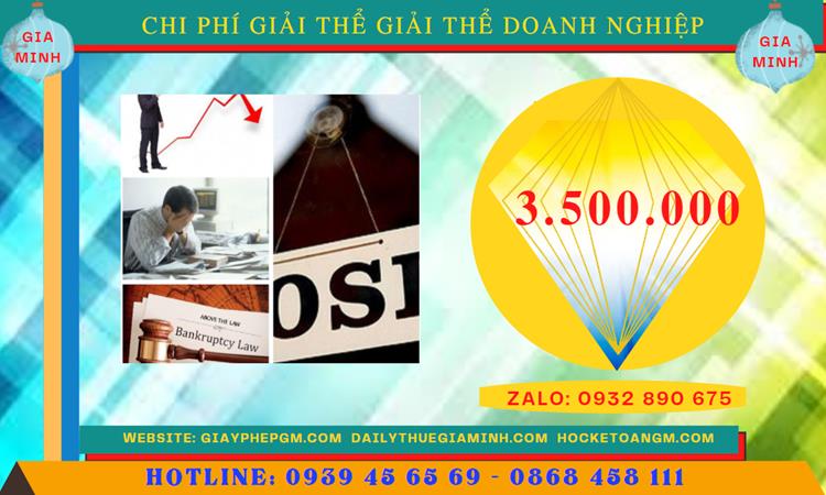 THỦ TỤC GIẢI THỂ CÔNG TY TNHH 2 THÀNH VIÊN TRỞ LÊN TẠI HÀ NAM 5 Chi phí giải thể công ty TNHH 2 thành viên trở lên tại Hà Nam