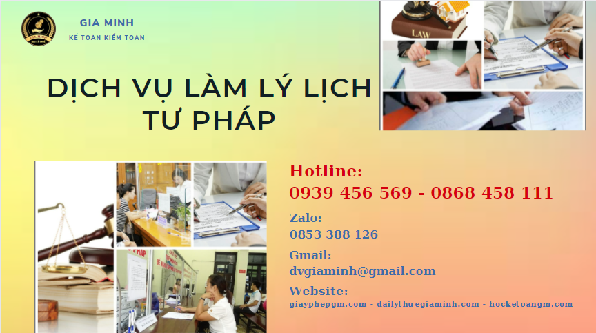 Thành lập Dịch vụ làm lý lịch tư pháp chuyên nghiệp tại Đà Nẵng