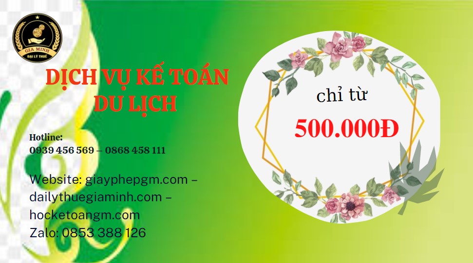 Dịch vụ kế toán du lịch huyện bình chánh 5 Chi phí quyết toán thuế du lịch tại Huyện Bình Chánh