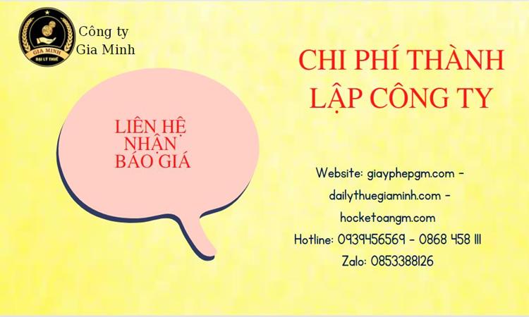 DỊCH VỤ THÀNH LẬP CÔNG TY CÓ VỐN ĐẦU TƯ NƯỚC NGOÀI TẠI HUYỆN KHOÁI CHÂU 5 Chi phí thành lập công ty có vốn đầu tư nước ngoài tại Huyện Khoái Châu