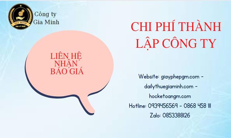 DỊCH VỤ THÀNH LẬP CÔNG TY CÓ VỐN ĐẦU TƯ NƯỚC NGOÀI TẠI HUYỆN VĨNH THẠNH 5 Chi phí thành lập công ty có vốn đầu tư nước ngoài tại Huyện Vĩnh Thạnh