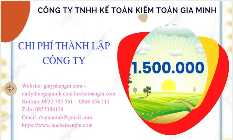 Chi phí thành lập công ty sản xuất hàng điện tử tại Bình Định 