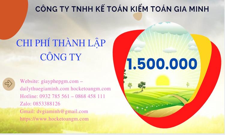 Chi phí thành lập công ty sản xuất hàng điện tử tại Cao Bằng 