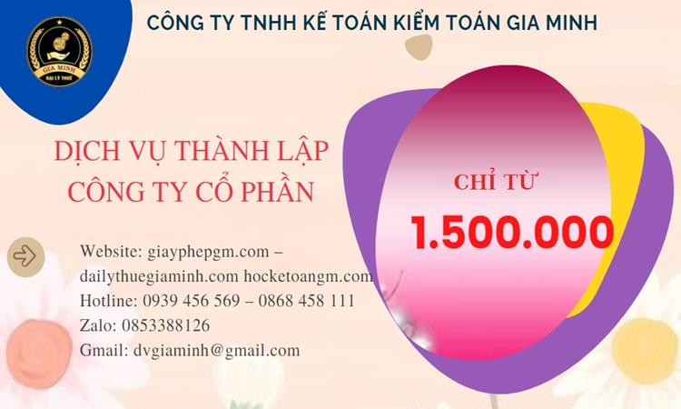 Dịch vụ thành lập công ty cổ phần An Giang 5 Chi phí thành lập doanh nghiệp An Giang