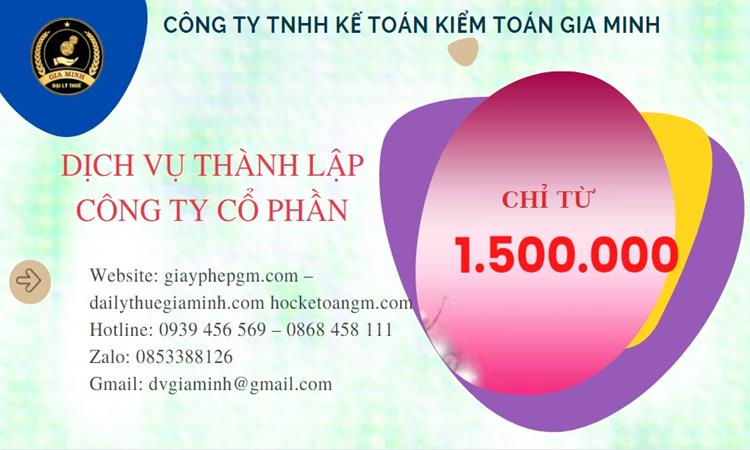 Dịch vụ thành lập công ty cổ phần Cà Mau 13 Chi phí thành lập doanh nghiệp Cà Mau