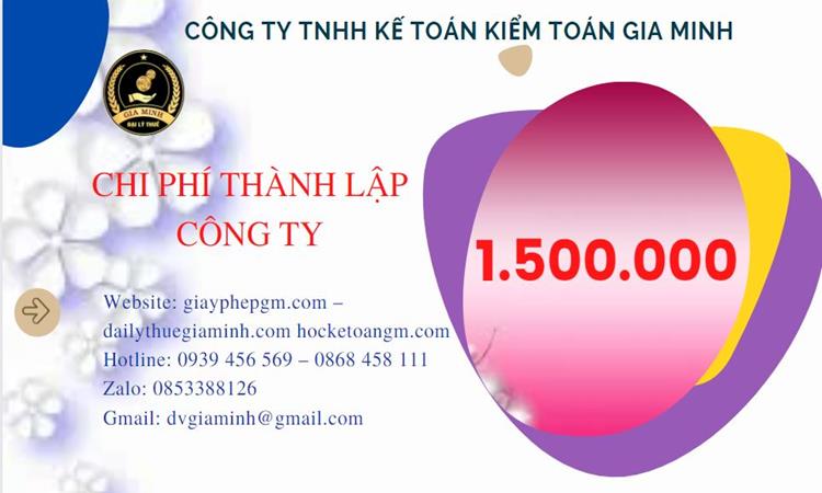 THÀNH LẬP CÔNG TY TRỌN GÓI UY TÍN TẠI HUYỆN BÌNH CHÁNH 5 Chi phí thành lập doanh nghiệp Huyện Bình Chánh