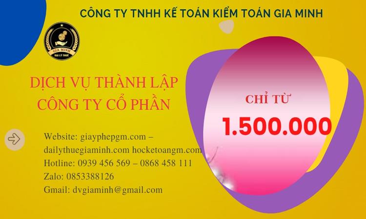 Chi phí thành lập doanh nghiệp Huyện Củ Chi